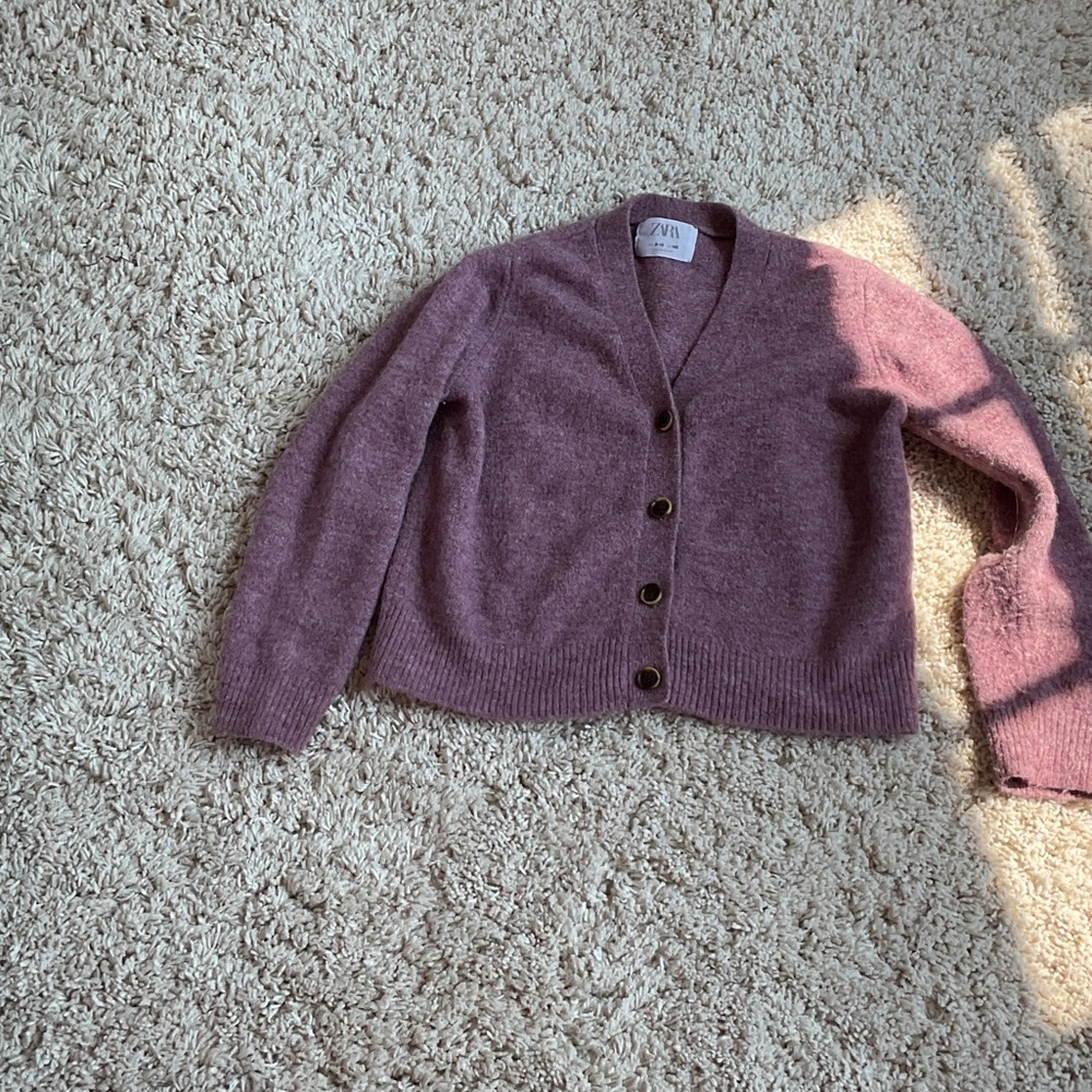 Zara Mauve Cardigan Sweater